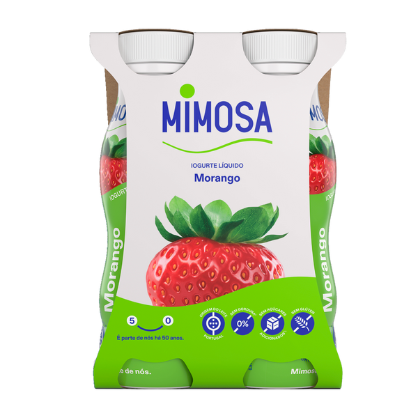 Iogurte Liq. Mimosa Aroma Morango 4X151Ml (Cx6Pack)