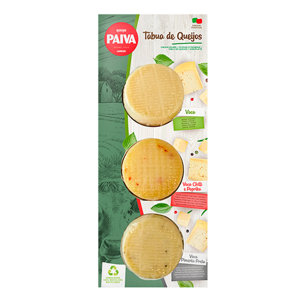 Tabua Queijo Regional Paiva Vaca Com Especiarias 3 X 80Grs