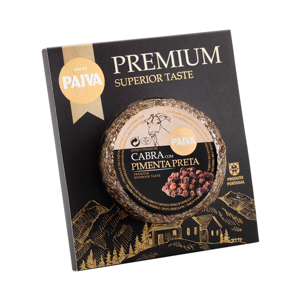 Queijo Cabra Paiva Premium Cura Prol. C/Pimenta Preta 190Gr