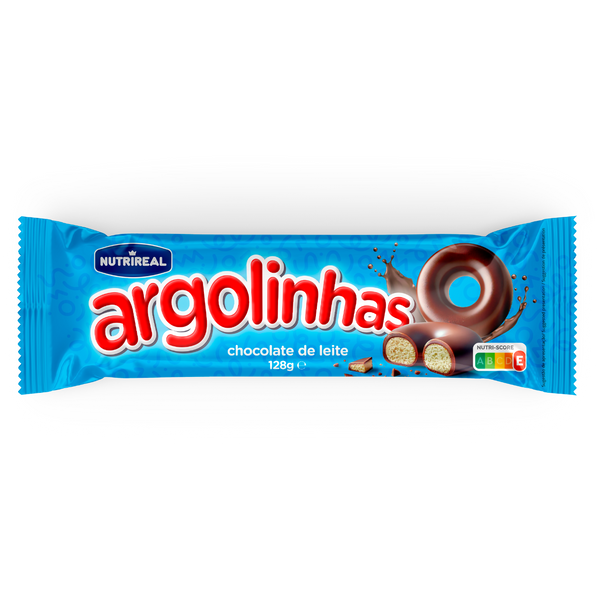 Nutrireal Argolinhas Chocolate Leite 128Gr (Cx18)