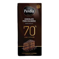 Perdiz Gourmet Chocolate 70% Cacau Tablete 200Grs (Cx20)