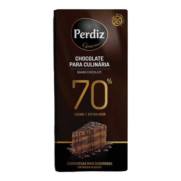 Perdiz Gourmet Chocolate 70% Cacau Tablete 200Grs (Cx20)