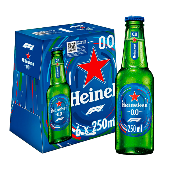 Cerveja Heineken 0,0% S/Alcool Sixpack 25Cl (Cx24)