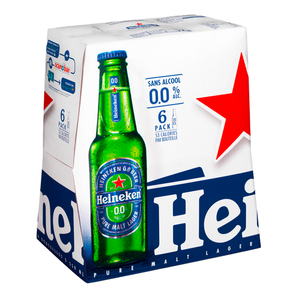 Cerveja Heineken 0,0% S/Alcool Sixpack 25Cl (Cx24)