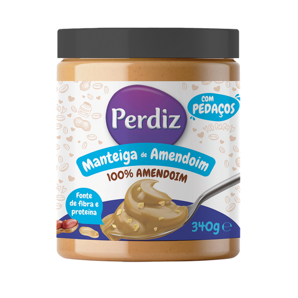 Perdiz Manteiga De Amendoim C/Pedaços 340Grs (Cx12)