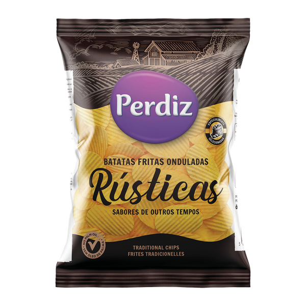 Perdiz Batata Frita Ondulada Rustica Pct 150Grs (Cx20)