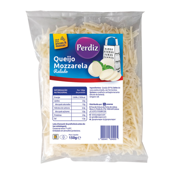 Perdiz Queijo Mozzarela Ralado Emb 150Grs (Cx8)