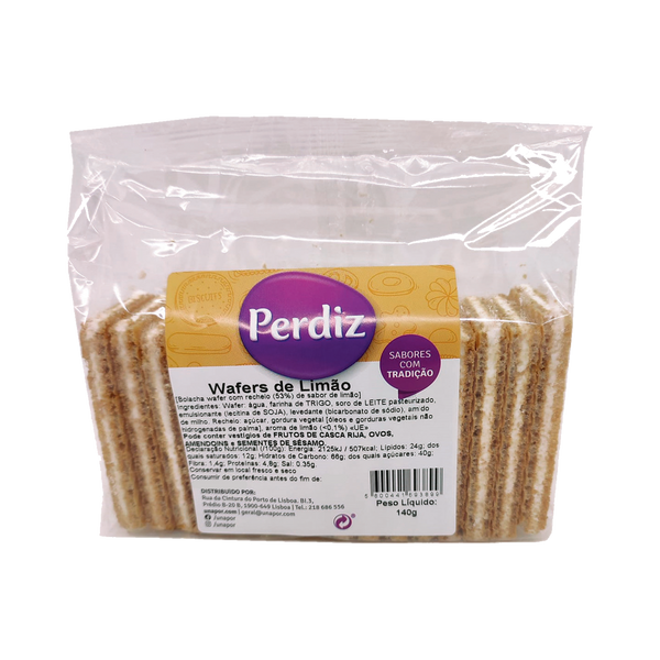 Perdiz Bolacha Waffer Tradicional Limao Pct 140Grs (Cx16)