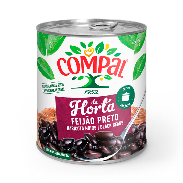 Compal Feijão Preto Lata 845Grs (Cx6)