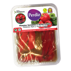 Perdiz Pimentos Assados Tiras Verdes / Vermelhas 350Grs Cx16