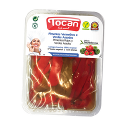 Tocan Pimientos Asados ​​Tiras Verde/Rojo 1Kg (Caja 8)