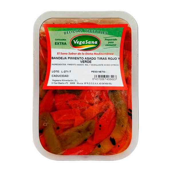 Pimentos Assados Vegasana Tiras Verdes/Vermelhas 2.5Kg Cx2