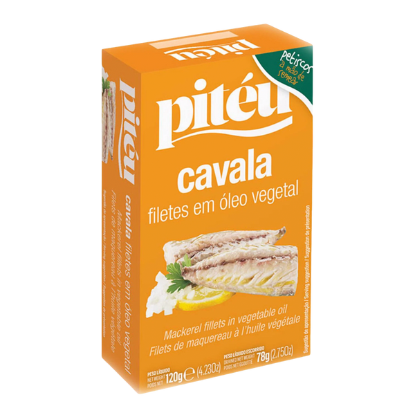 Pitéu Cavala Filete Com Mostarda 120Grs (Cx16)
