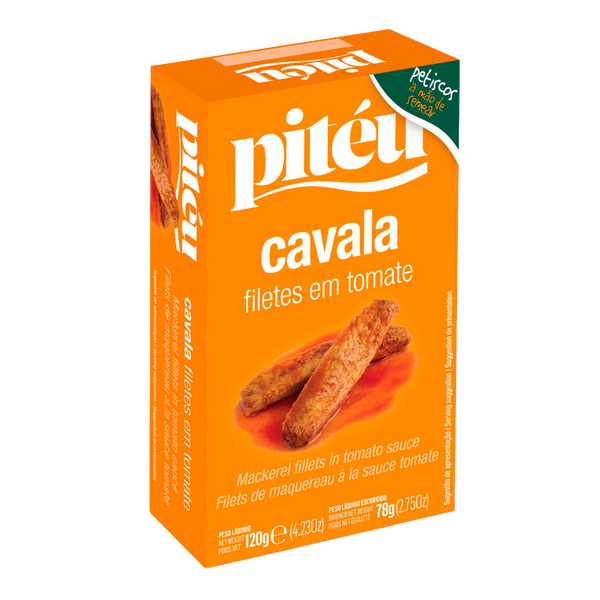 Pitéu Cavala Filete Com Tomate 120Grs (Cx16)
