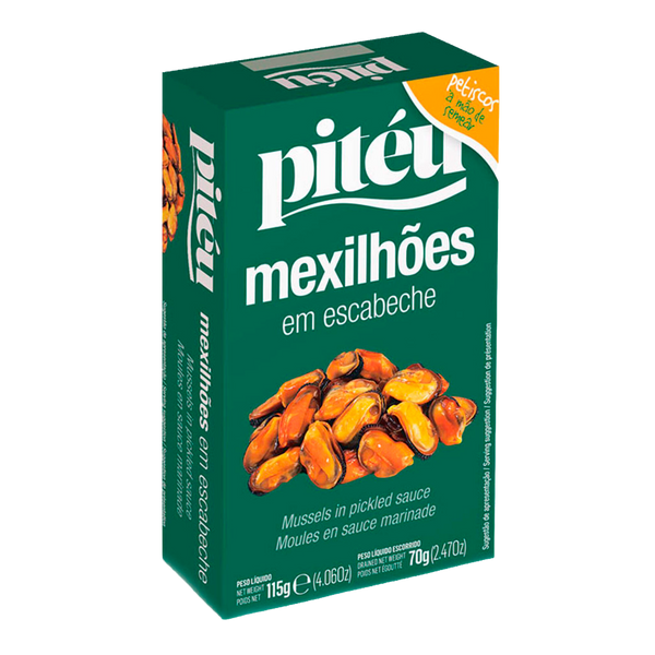 Pitéu Mexilhões Em Escabeche 115Grs (Pack10)