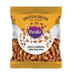 Perdiz F.Secos Miolo Amêndoa C/Pele 100Grs (Cx10)