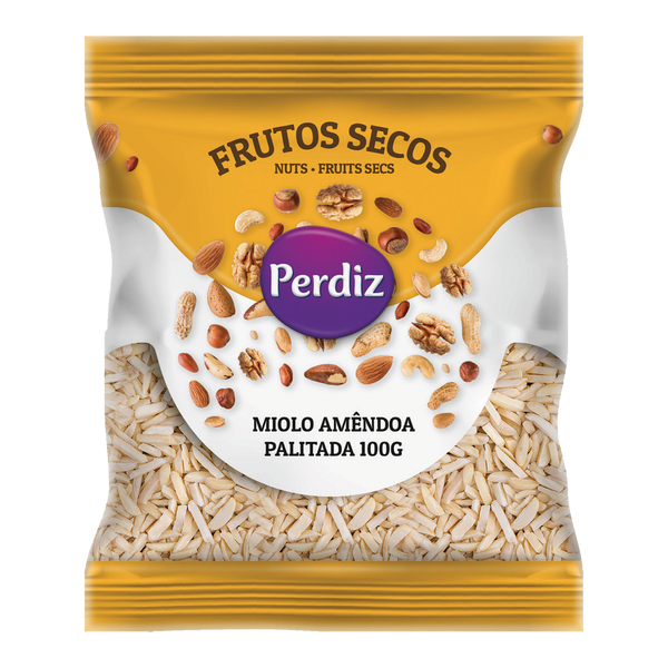 Perdiz F.Secos Miolo Amêndoa Palitada 100Grs (Cx10)