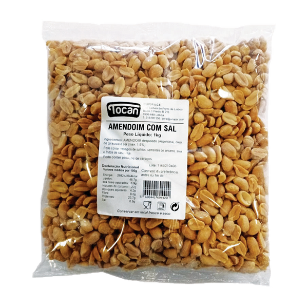 Tocan Amendoim C/Sal Saco 1Kg (Cx6)