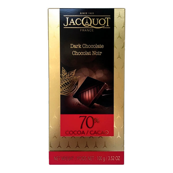 Jacquot Tableta Chocolate Negro 70% 100Grs (Cx17)