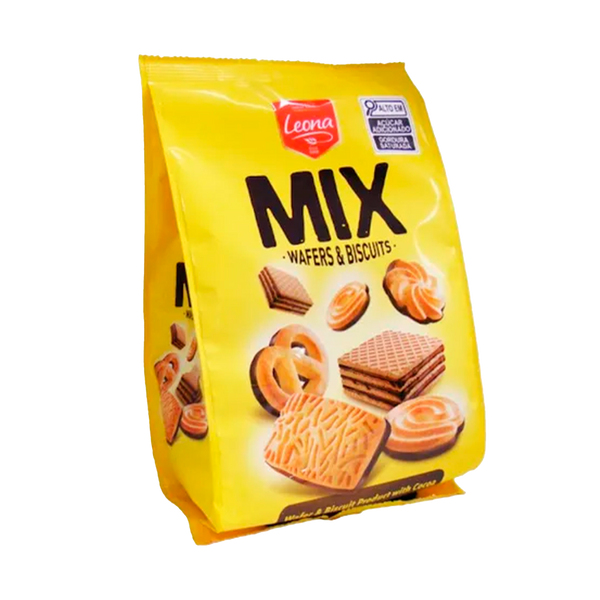 Bolachas Leona Mix Waffer E Biscoitos 300Grs (Cx10)
