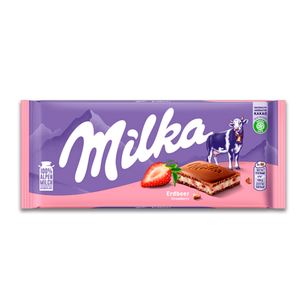 Milka Choc. Morango 100Grs (Cx22)