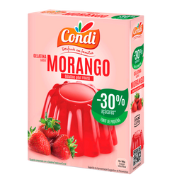 Condi Gelatina -30% Açucar Morango 2X57Grs (Cx12)