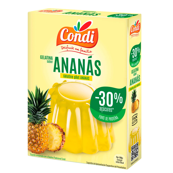 Condi Gelatina -30% Açucar Ananas 2X57Grs (Cx12)