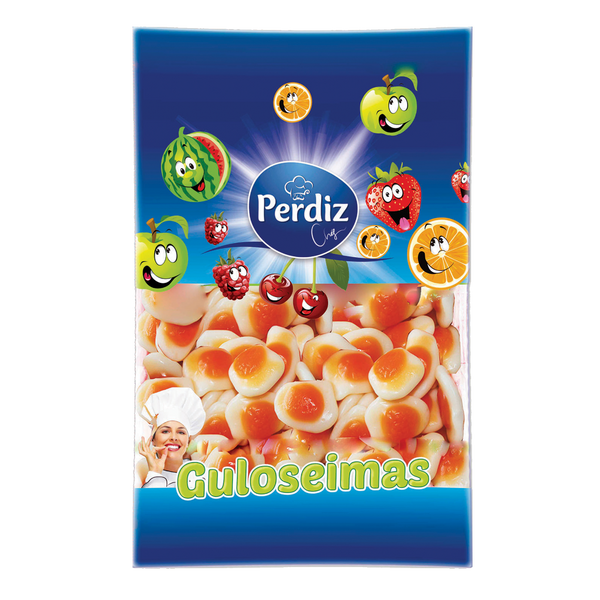 Perdiz Gomas Ovos Saco 1Kg (Cx12)