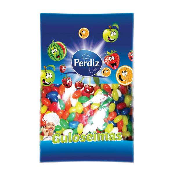 Perdiz Gomas Jelly Beans Saco 1Kg (Cx12)