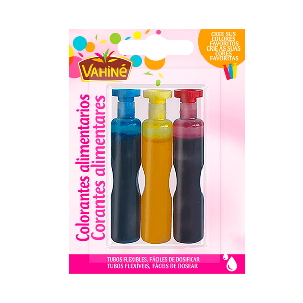 Vahine Corantes Alimentares (3X6Ml)X12 Und/Cx