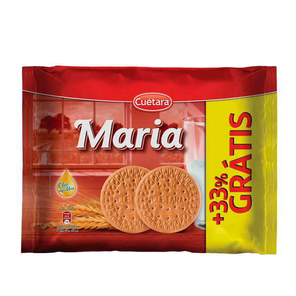 Bolacha Maria Cuetara Pct 600Grs + 33% Grátis (Cx10)