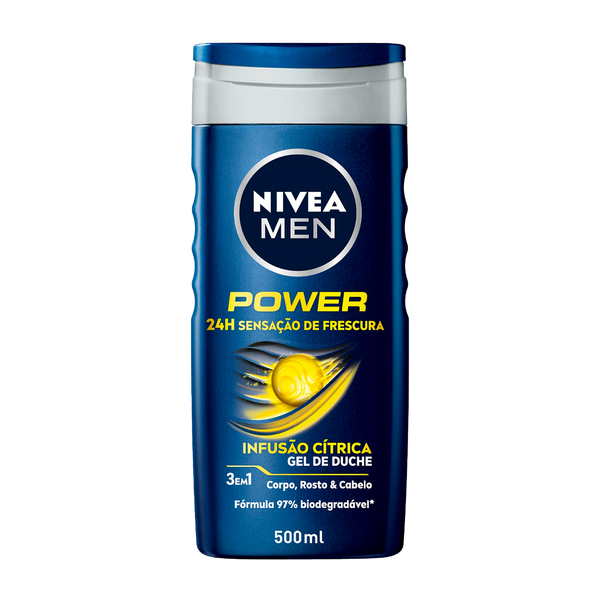 Nivea Men Gel Banho Power 500Ml (Cx6)