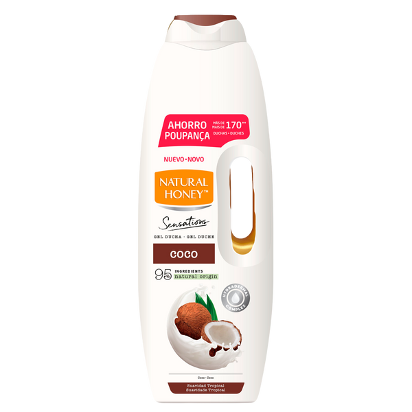 Natural Honey Gel De Banho Sensorial Care Coco 1350Ml (Cx8)