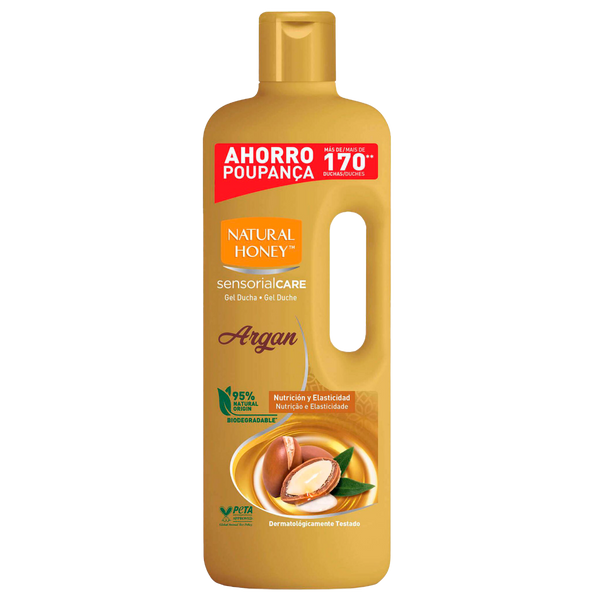 Natural Honey Gel De Banho Sensorial Care Argão 1350Ml (Cx8)