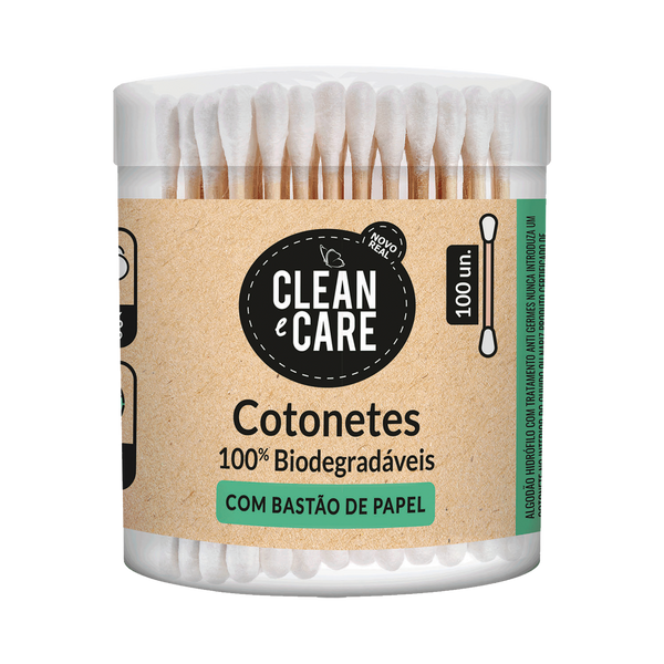 Novo Real Clean & Care Cotonetes 100 Und (Pack 12 Und)