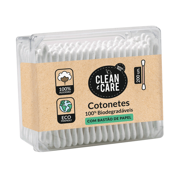 Novo Real Clean & Care Cotonetes 200 Und (Cx 12 Und)