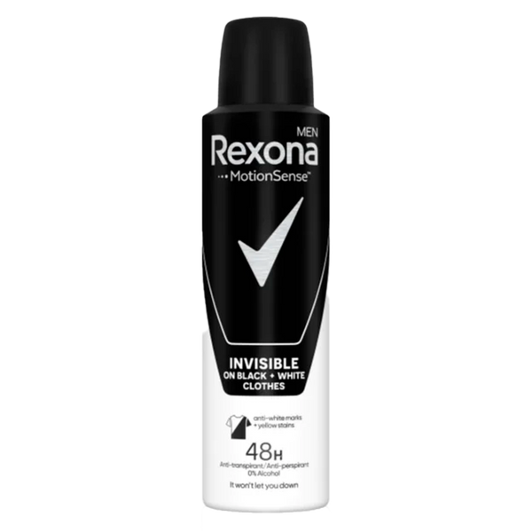 Rexona Deo Spray Invisible Black+White For Men 200Ml (Cx6)