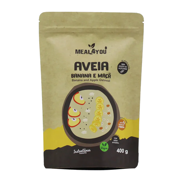 Cereal De Aveia C/ Banana E Maçã Meal4You 300Grs (Cx8)