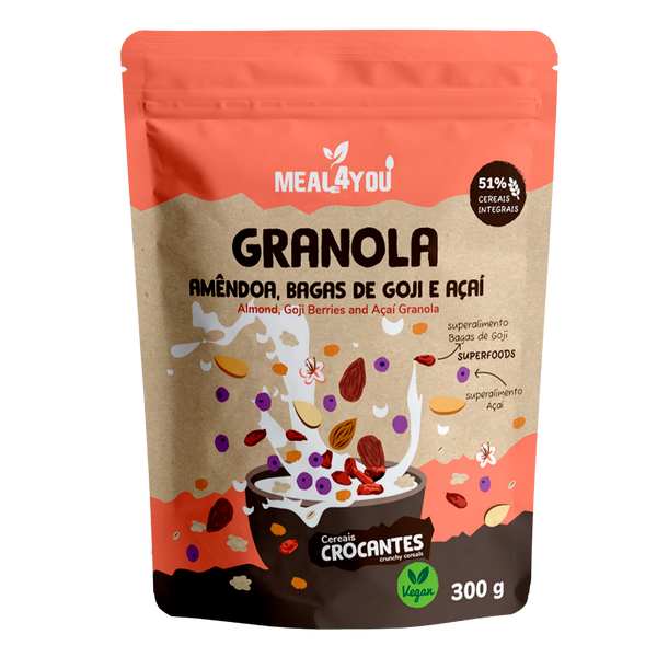 Cereal De Granola C/ Amêndoa, Bagas Goji E Açaí Meal4You 300