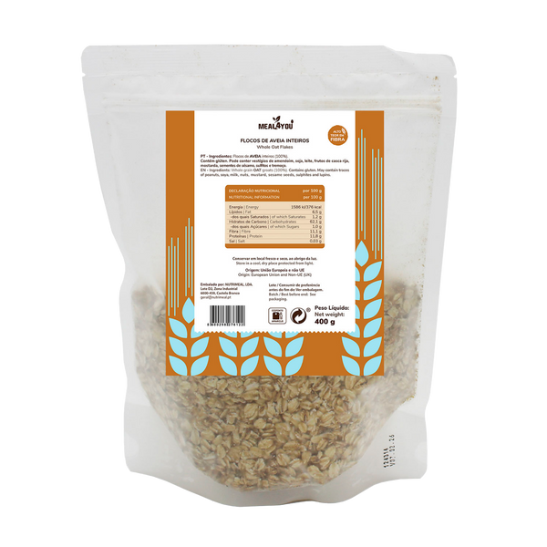 Flocos De Aveia Inteiros Meal4You 400Grs (Cx 8)