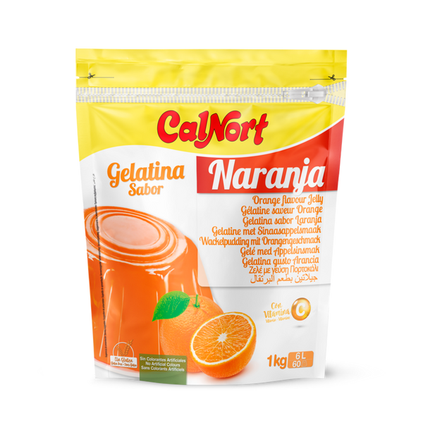 Calnort Gelatina Em Pó De Laranja 1Kg (Cx6)