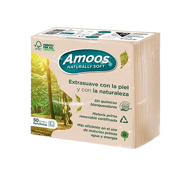 Guardanapos Amoos 2F Naturally 33X33 P50 (Cx30)