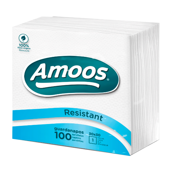 Amoos Guardanapos 1F Resistant 33X33 P70 (Cx30)