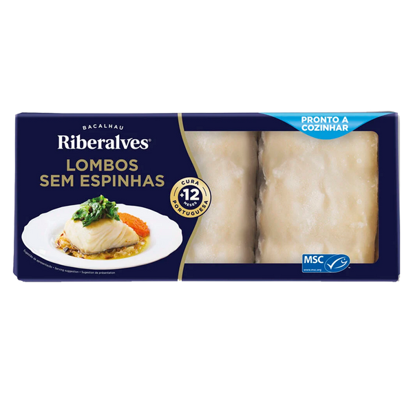 Bacalhau Dem. Cong. Riberalves Lombo S/ Espinha 450Grs Cx21