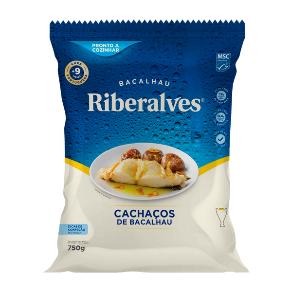 Bacalhau Dem. Cong. Riberalves Cachaços Saco 750Grs (Cx10)