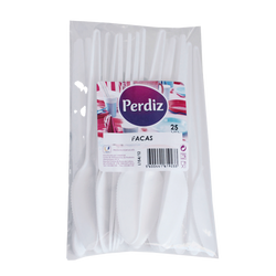 Perdiz Facas Brancas Saco 25 Und