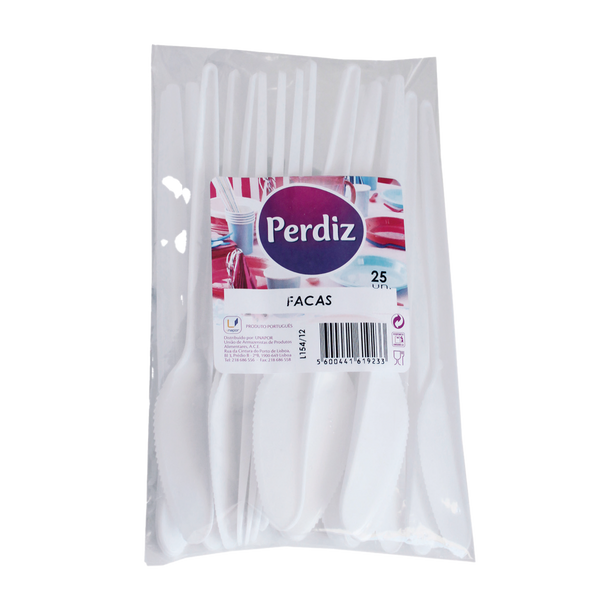 Perdiz Facas Brancas Saco 25 Und