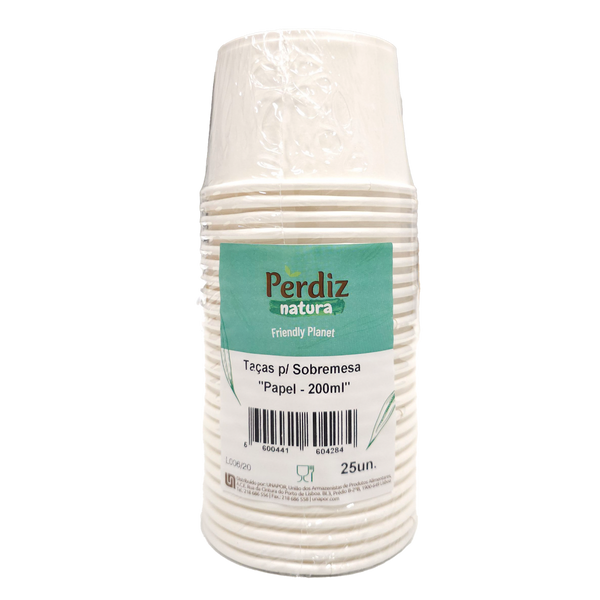 Perdiz Taça Papel P/ Sobremesa 200Ml 25Und (Cx18)