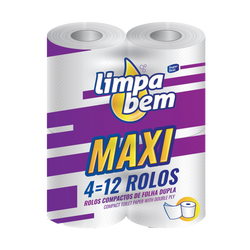 Limpabem Maxi Papel Higienico (4=12Rolos) (Cx15)