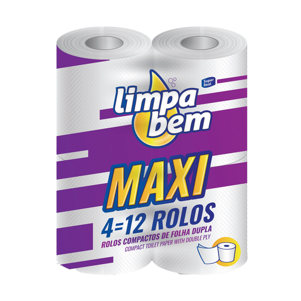 Limpabem Maxi Papel Higienico (4=12Rolos)  (Cx7)